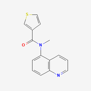 molecular formula C15H12N2OS B7651757 N-methyl-N-quinolin-5-ylthiophene-3-carboxamide 