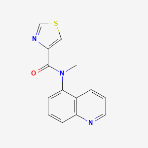 molecular formula C14H11N3OS B7651777 N-methyl-N-quinolin-5-yl-1,3-thiazole-4-carboxamide 