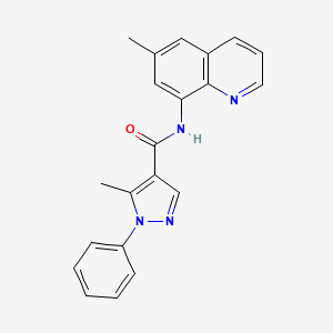 5-methyl-N-(6-methylquinolin-8-yl)-1-phenylpyrazole-4-carboxamide