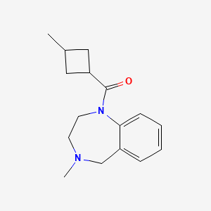 molecular formula C16H22N2O B7651811 (3-methylcyclobutyl)-(4-methyl-3,5-dihydro-2H-1,4-benzodiazepin-1-yl)methanone 