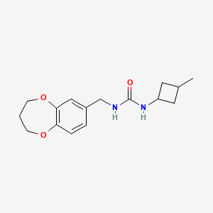 molecular formula C16H22N2O3 B7651819 1-(3,4-dihydro-2H-1,5-benzodioxepin-7-ylmethyl)-3-(3-methylcyclobutyl)urea 