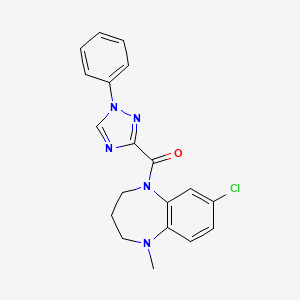 (7-chloro-1-methyl-3,4-dihydro-2H-1,5-benzodiazepin-5-yl)-(1-phenyl-1,2,4-triazol-3-yl)methanone