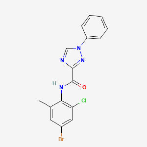 N-(4-bromo-2-chloro-6-methylphenyl)-1-phenyl-1,2,4-triazole-3-carboxamide