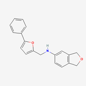 N-[(5-phenylfuran-2-yl)methyl]-1,3-dihydro-2-benzofuran-5-amine