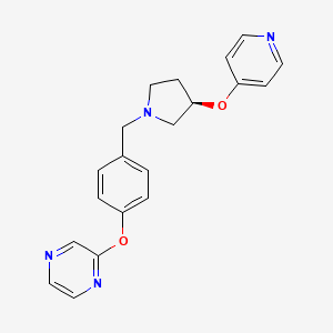 2-[4-[[(3R)-3-pyridin-4-yloxypyrrolidin-1-yl]methyl]phenoxy]pyrazine