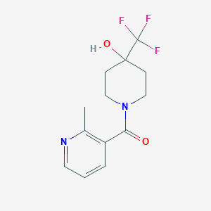 [4-Hydroxy-4-(trifluoromethyl)piperidin-1-yl]-(2-methylpyridin-3-yl)methanone