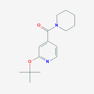 molecular formula C15H22N2O2 B7651899 [2-[(2-Methylpropan-2-yl)oxy]pyridin-4-yl]-piperidin-1-ylmethanone 