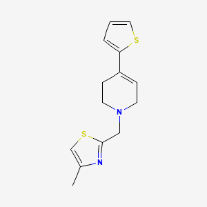 4-methyl-2-[(4-thiophen-2-yl-3,6-dihydro-2H-pyridin-1-yl)methyl]-1,3-thiazole