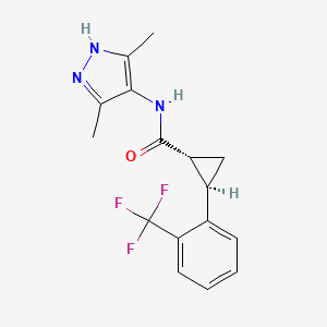 (1R,2R)-N-(3,5-dimethyl-1H-pyrazol-4-yl)-2-[2-(trifluoromethyl)phenyl]cyclopropane-1-carboxamide