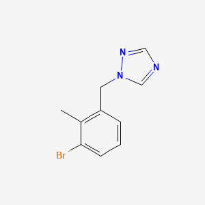 molecular formula C10H10BrN3 B7651969 1-[(3-Bromo-2-methylphenyl)methyl]-1,2,4-triazole 