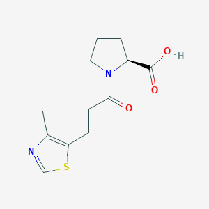 (2S)-1-[3-(4-methyl-1,3-thiazol-5-yl)propanoyl]pyrrolidine-2-carboxylic acid