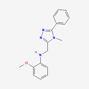 2-methoxy-N-[(4-methyl-5-phenyl-1,2,4-triazol-3-yl)methyl]aniline