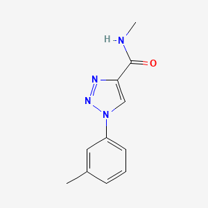 molecular formula C11H12N4O B7652009 N-methyl-1-(3-methylphenyl)triazole-4-carboxamide 