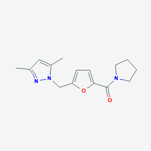 [5-[(3,5-Dimethylpyrazol-1-yl)methyl]furan-2-yl]-pyrrolidin-1-ylmethanone