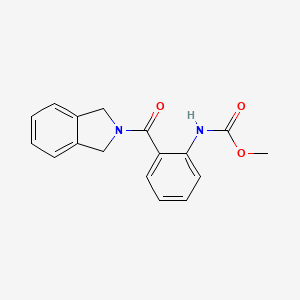 molecular formula C17H16N2O3 B7652060 methyl N-[2-(1,3-dihydroisoindole-2-carbonyl)phenyl]carbamate 