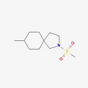 molecular formula C11H21NO2S B7652076 8-Methyl-2-methylsulfonyl-2-azaspiro[4.5]decane 