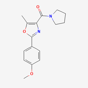 molecular formula C16H18N2O3 B7652095 [2-(4-Methoxyphenyl)-5-methyl-1,3-oxazol-4-yl]-pyrrolidin-1-ylmethanone 