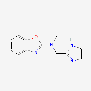 molecular formula C12H12N4O B7652107 N-(1H-imidazol-2-ylmethyl)-N-methyl-1,3-benzoxazol-2-amine 