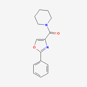 molecular formula C15H16N2O2 B7652111 (2-Phenyl-1,3-oxazol-4-yl)-piperidin-1-ylmethanone 