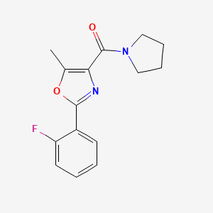 [2-(2-Fluorophenyl)-5-methyl-1,3-oxazol-4-yl]-pyrrolidin-1-ylmethanone