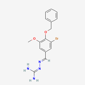 2-[(E)-(3-bromo-5-methoxy-4-phenylmethoxyphenyl)methylideneamino]guanidine