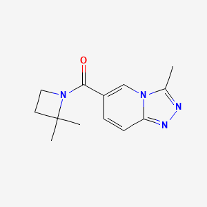 (2,2-Dimethylazetidin-1-yl)-(3-methyl-[1,2,4]triazolo[4,3-a]pyridin-6-yl)methanone