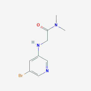 molecular formula C9H12BrN3O B7652161 2-[(5-bromopyridin-3-yl)amino]-N,N-dimethylacetamide 