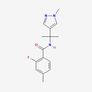 2-fluoro-4-methyl-N-[2-(1-methylpyrazol-4-yl)propan-2-yl]benzamide