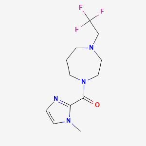 molecular formula C12H17F3N4O B7652168 (1-Methylimidazol-2-yl)-[4-(2,2,2-trifluoroethyl)-1,4-diazepan-1-yl]methanone 