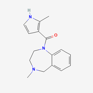 molecular formula C16H19N3O B7652190 (4-methyl-3,5-dihydro-2H-1,4-benzodiazepin-1-yl)-(2-methyl-1H-pyrrol-3-yl)methanone 