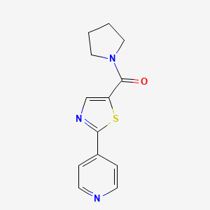 molecular formula C13H13N3OS B7652197 (2-Pyridin-4-yl-1,3-thiazol-5-yl)-pyrrolidin-1-ylmethanone 