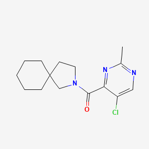 molecular formula C15H20ClN3O B7652235 2-Azaspiro[4.5]decan-2-yl-(5-chloro-2-methylpyrimidin-4-yl)methanone 