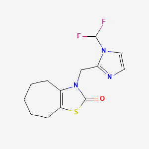 3-[[1-(difluoromethyl)imidazol-2-yl]methyl]-5,6,7,8-tetrahydro-4H-cyclohepta[d][1,3]thiazol-2-one