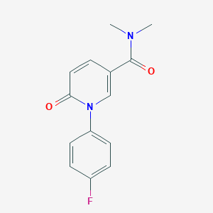 molecular formula C14H13FN2O2 B7652262 1-(4-fluorophenyl)-N,N-dimethyl-6-oxopyridine-3-carboxamide 