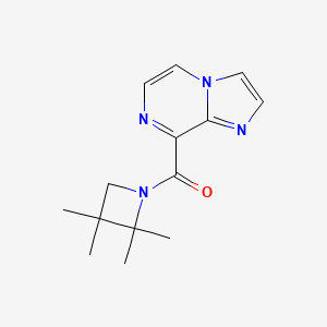 molecular formula C14H18N4O B7652281 Imidazo[1,2-a]pyrazin-8-yl-(2,2,3,3-tetramethylazetidin-1-yl)methanone 