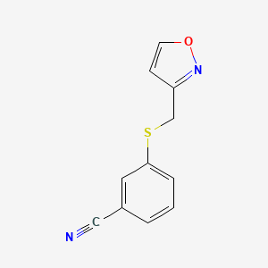 3-(1,2-Oxazol-3-ylmethylsulfanyl)benzonitrile