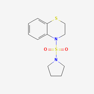 molecular formula C12H16N2O2S2 B7652367 4-Pyrrolidin-1-ylsulfonyl-2,3-dihydro-1,4-benzothiazine 