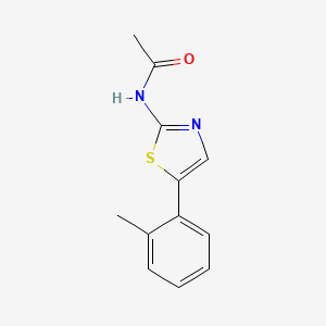 molecular formula C12H12N2OS B7652393 N-[5-(2-methylphenyl)-1,3-thiazol-2-yl]acetamide 