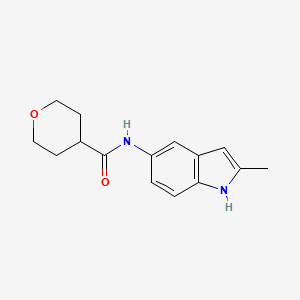 N-(2-methyl-1H-indol-5-yl)oxane-4-carboxamide