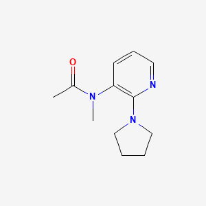 molecular formula C12H17N3O B7652456 N-methyl-N-(2-pyrrolidin-1-ylpyridin-3-yl)acetamide 