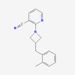 2-[3-[(2-Methylphenyl)methyl]azetidin-1-yl]pyridine-3-carbonitrile