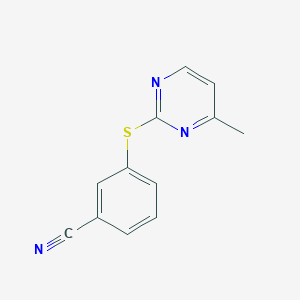 3-(4-Methylpyrimidin-2-yl)sulfanylbenzonitrile