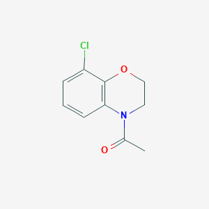 molecular formula C10H10ClNO2 B7652556 1-(8-Chloro-2H-benzo[b][1,4]oxazin-4(3H)-yl)ethanone 