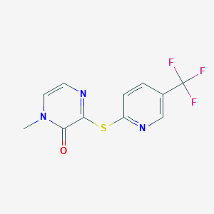 1-Methyl-3-[5-(trifluoromethyl)pyridin-2-yl]sulfanylpyrazin-2-one