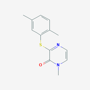 molecular formula C13H14N2OS B7652595 3-(2,5-Dimethylphenyl)sulfanyl-1-methylpyrazin-2-one 