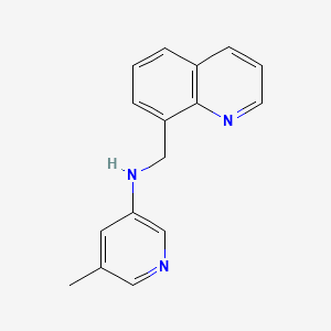 molecular formula C16H15N3 B7652602 5-methyl-N-(quinolin-8-ylmethyl)pyridin-3-amine 