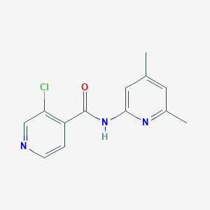 molecular formula C13H12ClN3O B7652633 3-chloro-N-(4,6-dimethylpyridin-2-yl)pyridine-4-carboxamide 