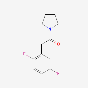 molecular formula C12H13F2NO B7652666 2-(2,5-Difluorophenyl)-1-pyrrolidin-1-ylethanone 