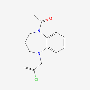 1-[1-(2-chloroprop-2-enyl)-3,4-dihydro-2H-1,5-benzodiazepin-5-yl]ethanone