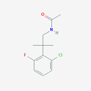 molecular formula C12H15ClFNO B7652678 N-[2-(2-chloro-6-fluorophenyl)-2-methylpropyl]acetamide 